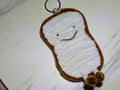 Chenille slice of bread keyring