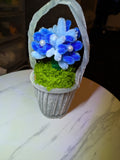 Chenille flower in a pot